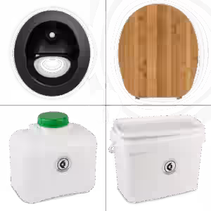 FreeLoo Bambus L Trenntoilette Bausatz klassik schwarz