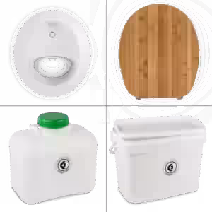 FreeLoo Bambus L Trenntoilette Bausatz Klassik weiß