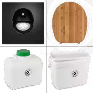 FreeLoo Bambus L Trenntoilette Bausatz Klassik XL schwarz