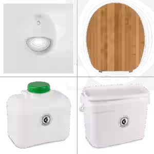 FreeLoo Bambus L Trenntoilette Bausatz Klassik XL weiß