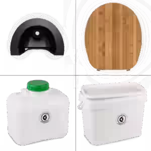 FreeLoo Bambus L Trenntoilette Bausatz compact schwarz