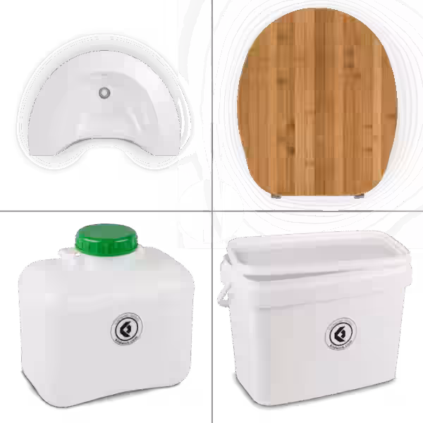 FreeLoo Bambus L Trenntoilette Bausatz Kompakt weiß