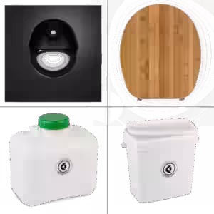 FreeLoo Bambus M Trenntoilette Bausatz Klassik XL schwarz