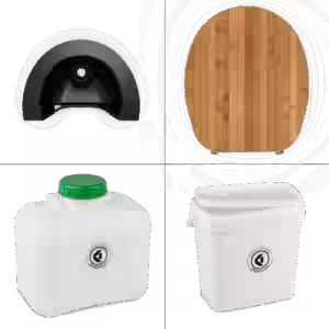 FreeLoo Bambus M Trenntoilette Bausatz Kompakt schwarz