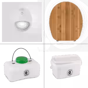 FreeLoo Bambus S Trenntoilette Bausatz Klassik XL weiß