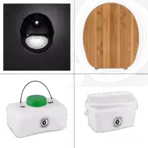 FreeLoo Bambus S Trenntoilette Bausatz Klassik XL schwarz