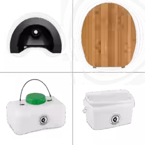 FreeLoo Bambus S Trenntoilette Bausatz Kompakt schwarz