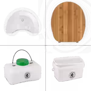 FreeLoo Bambus S Trenntoilette Bausatz Kompakt weiß