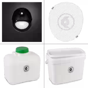 FreeLoo L Trenntoilette Bausatz Klassik XL schwarz