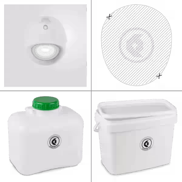 FreeLoo L Trenntoilette Bausatz Klassik XL weiß