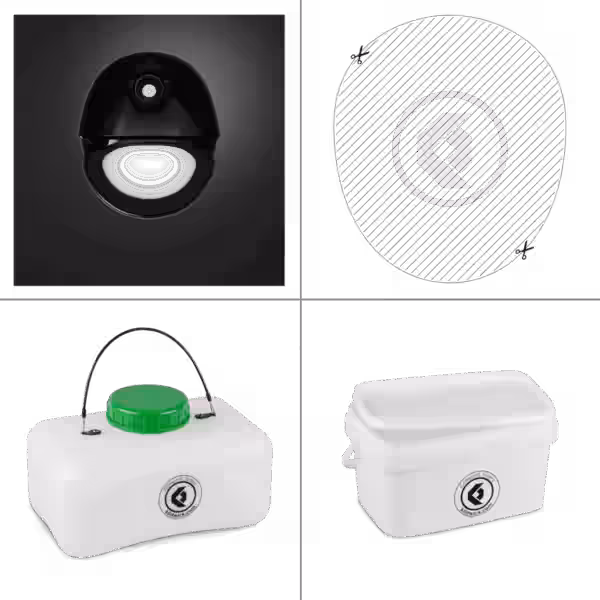 FreeLoo S Trenntoilette Bausatz Klassik XL schwarz
