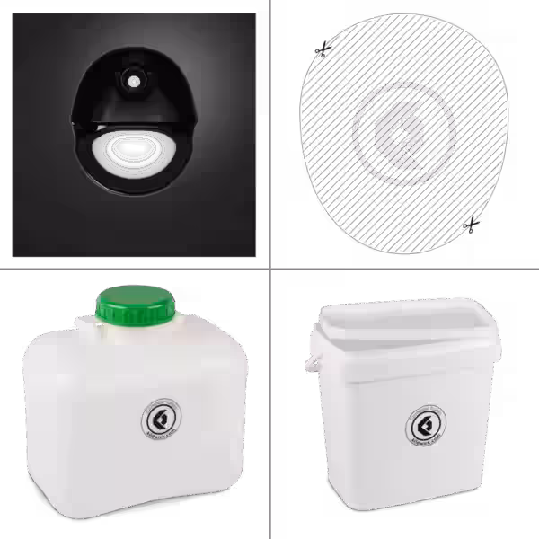 FreeLoo M Trenntoilette Bausatz Klassik XL schwarz