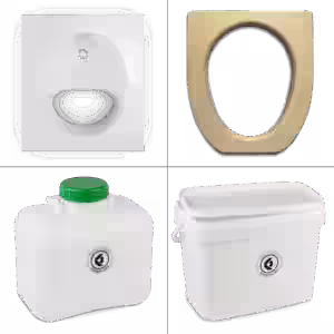 FreeLoo Magnet M Trenntoilette Bausatz weiß