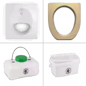 FreeLoo Magnet S Trenntoilette Bausatz weiß