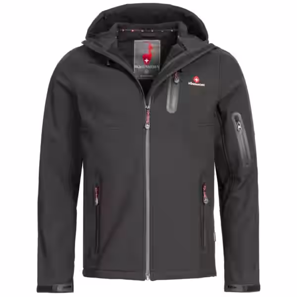 Höhenhorn Breithorn Herren Softshell Jacke Outdoor Funktionsjacke Freizeitjacke M / Schwarz