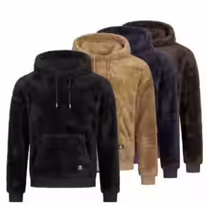 Höhenhorn Bärg Hoodie Teddyfleece Herren Kapuzen Pullover Hoody Sweatshirt 5XL Braun