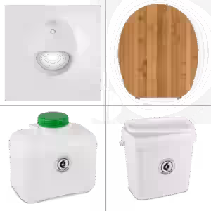 FreeLoo Bambus M Trenntoilette Bausatz Klassik XL weiß