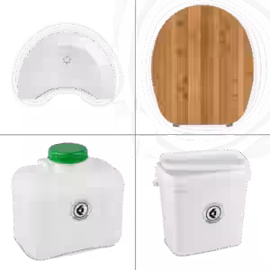 FreeLoo Bambus M Trenntoilette Bausatz Kompakt weiß