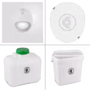 FreeLoo M Trenntoilette Bausatz Klassik XL weiß
