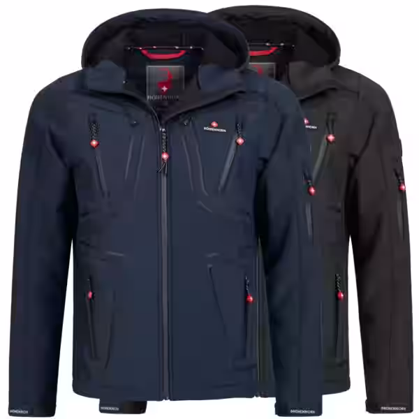 Höhenhorn Schilthorn Herren Softshell Jacke Outdoor Funktionsjacke Freizeitjacke 3XL Midnight-Black