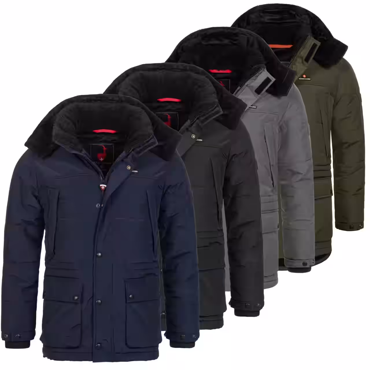 Höhenhorn Mangard Herren Winter Jacke Steppjacke Gefüttert Winterjacke Parker... XXL Schwarz 9 Höhenhorn Mangard Herren Winter Jacke Steppjacke Gefüttert Winterjacke Parker... 3XL Grün