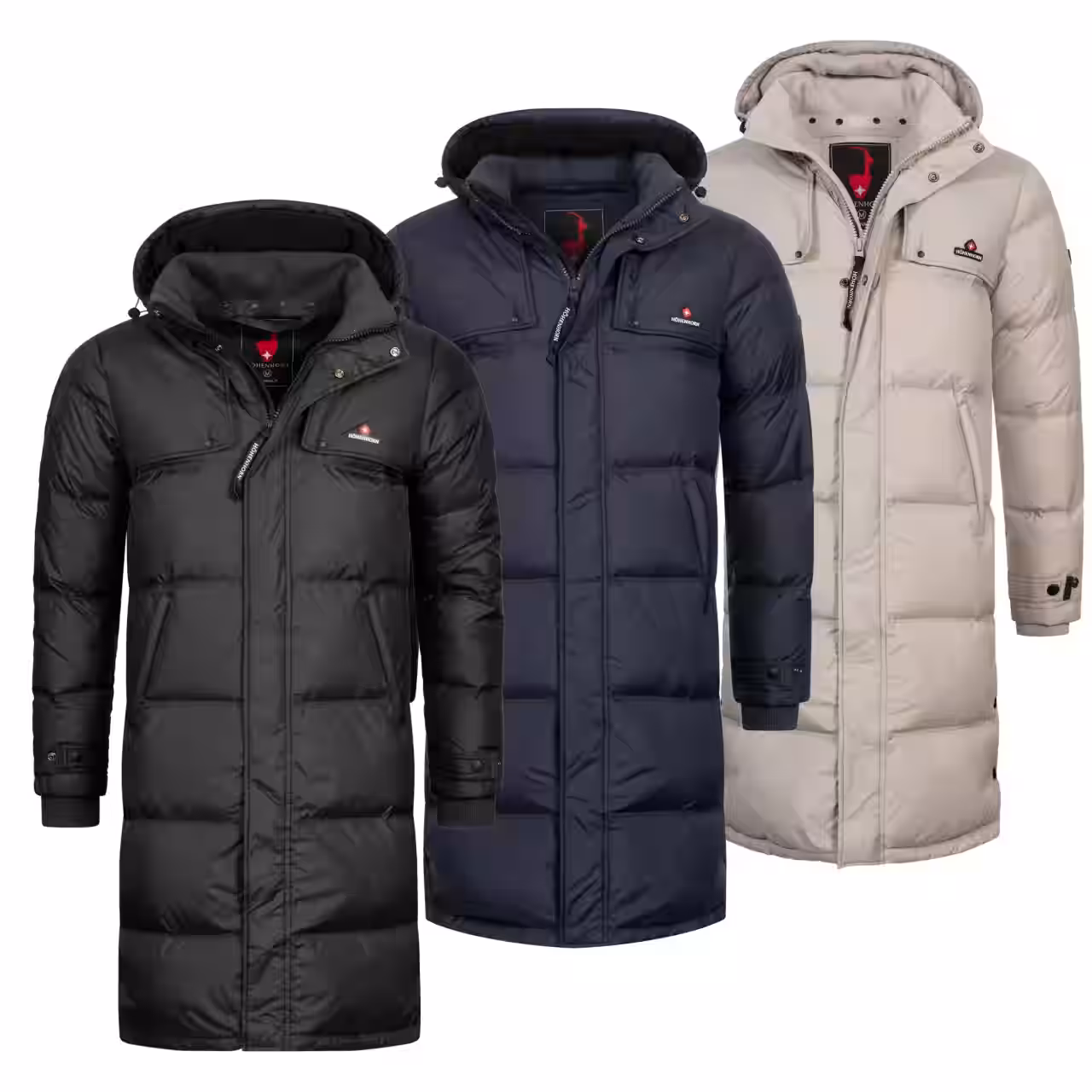 Höhenhorn Bannalp Herren Wintermantel Daunen Jacke Puffermantel Lang Gefüttert XL Greige 1 Höhenhorn Bannalp Herren Wintermantel Daunen Jacke Puffermantel Lang Gefüttert 3XL Greige