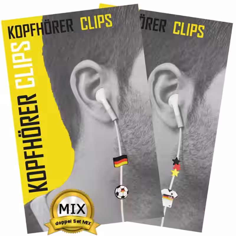doppel Set Fan Clips Kopfhörer Mix