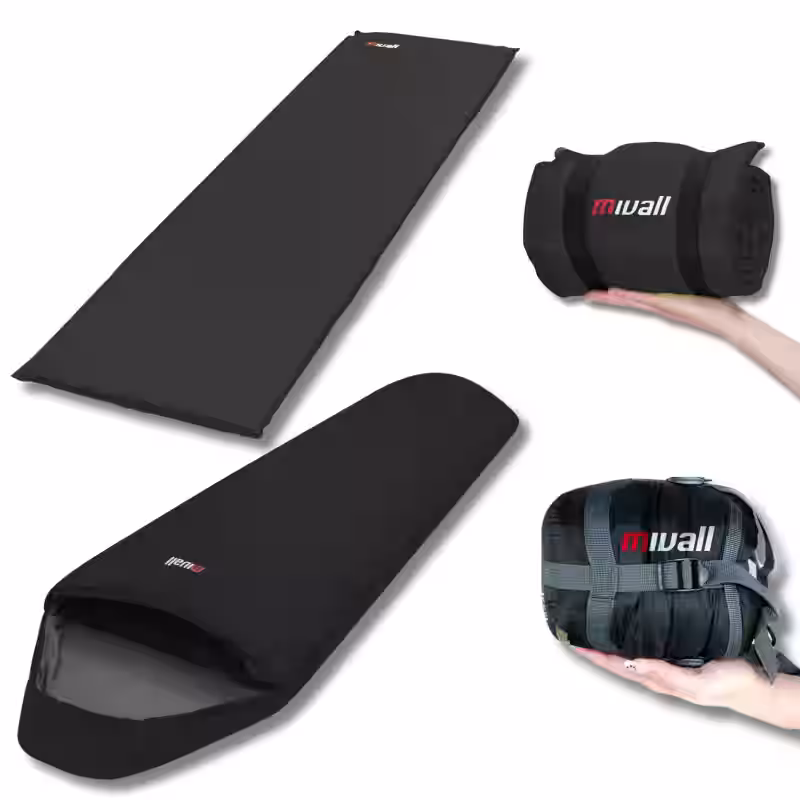 Mivall Black Series Set - Schlafsack + Isomatte 1 Mivall Black Series Set - Schlafsack + Isomatte
