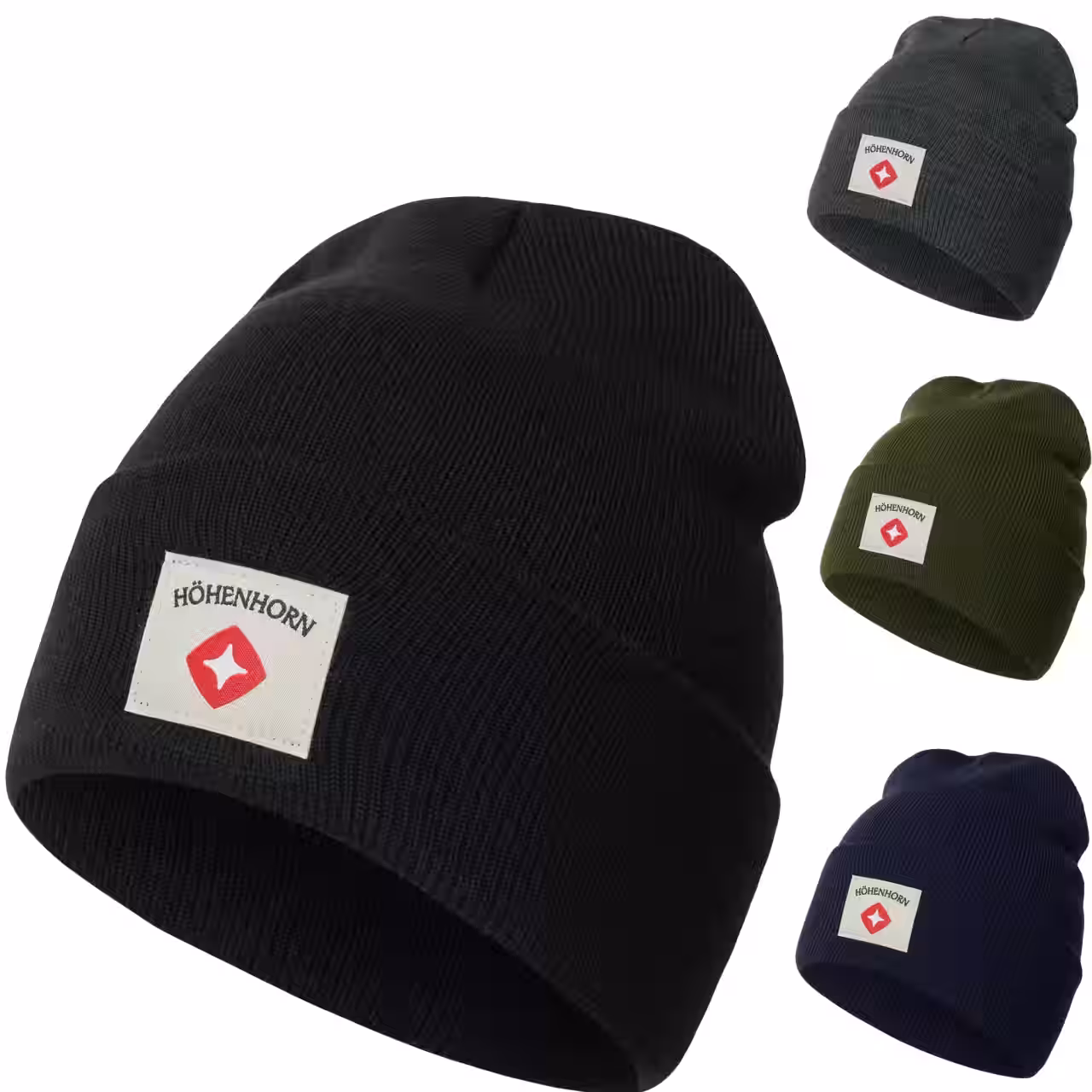 Höhenhorn Heelflip Knitted Beanie Unisex Herren Damen Mütze Wintermütze Strick Dunkelblau 1 Höhenhorn Heelflip Knitted Beanie Unisex Herren Damen Mütze Wintermütze Strick Dunkelgrün