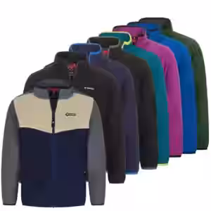 Höhenhorn Leggon Kinder Fleece Jacke Jungen Mädchen Full Zip Outdoor Freizeit 176 Beige/Grau/Blau