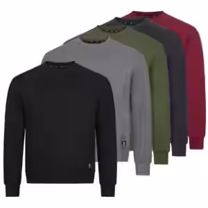 Höhenhorn Wallster Herren Sweatshirt mit Rundhals Pullover Baumwolle 5XL Rot