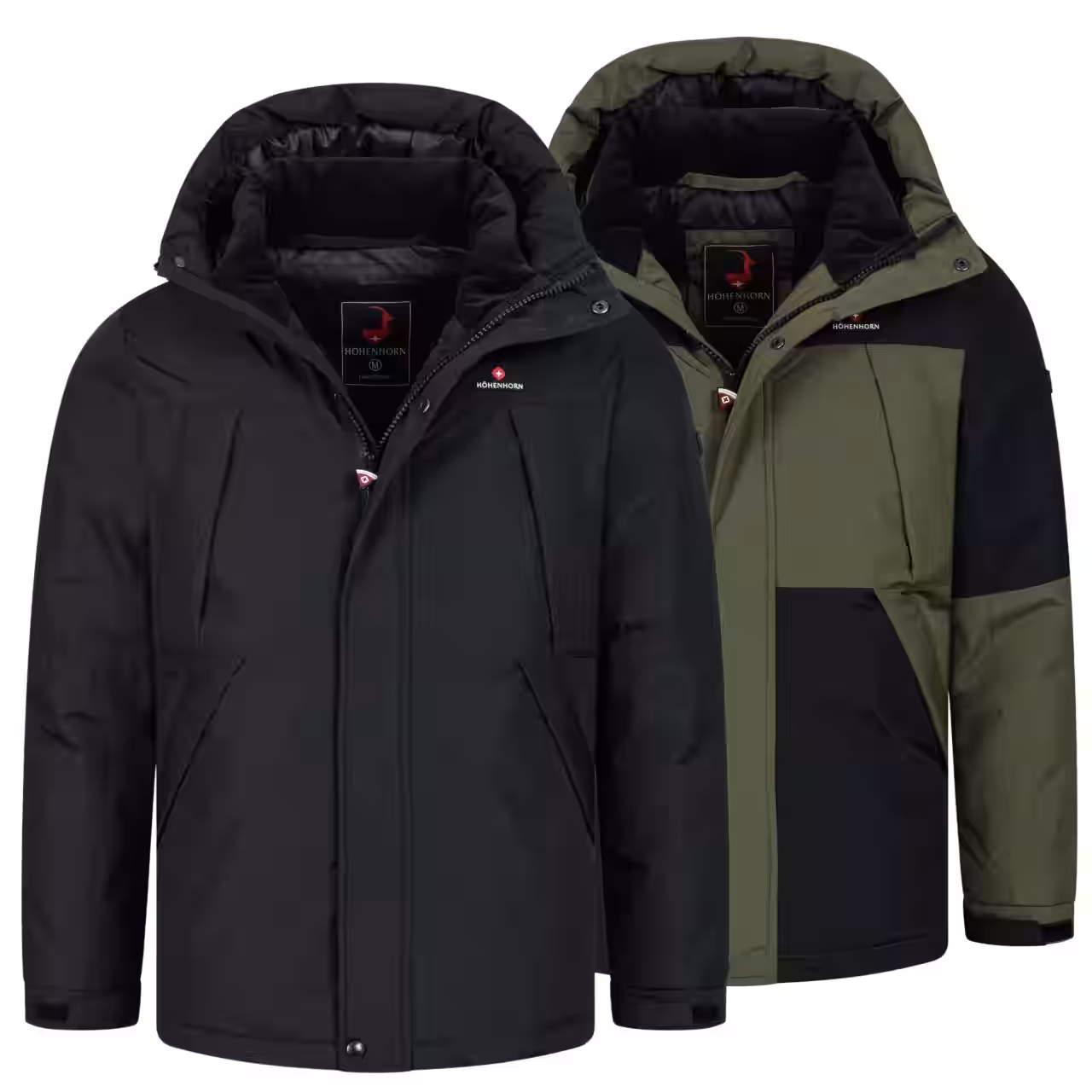 Höhenhorn Lawinenstar Herren Winter Jacke Gefüttert Atmungsaktiv Wasserabweisend XXL Schwarz 1 Höhenhorn Lawinenstar Herren Winter Jacke Gefüttert Atmungsaktiv Wasserabweisend 3XL Schwarz/Grün