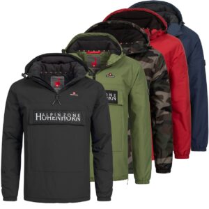 Höhenhorn Allesso Herren Jacke mit Bauchtasche Windbreaker Gefüttert XXL Rot