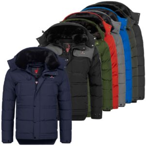 Höhenhorn Adamelo Herren Winter Jacke Quilted Steppjacke Gefüttert Winterjacke 3XL Khaki